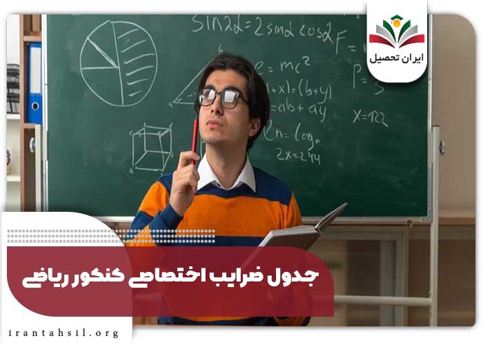 جدول ضرایب اختصاصی کنکور ریاضی