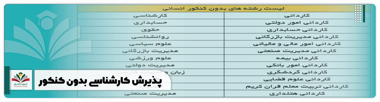 پذیرش کارشناسی بدون کنکور