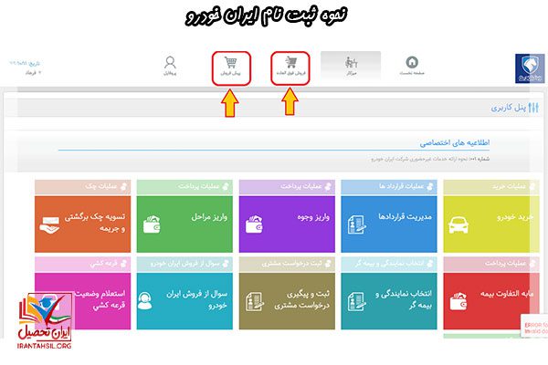 مراحل و نحوه ثبت نام ایران خودرو