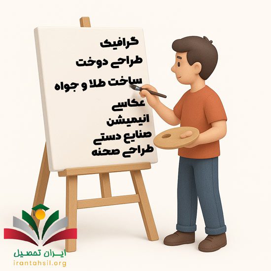 رشته‌ های دانشگاهی فنی حرفه‌ ای هنر برای کاردانی