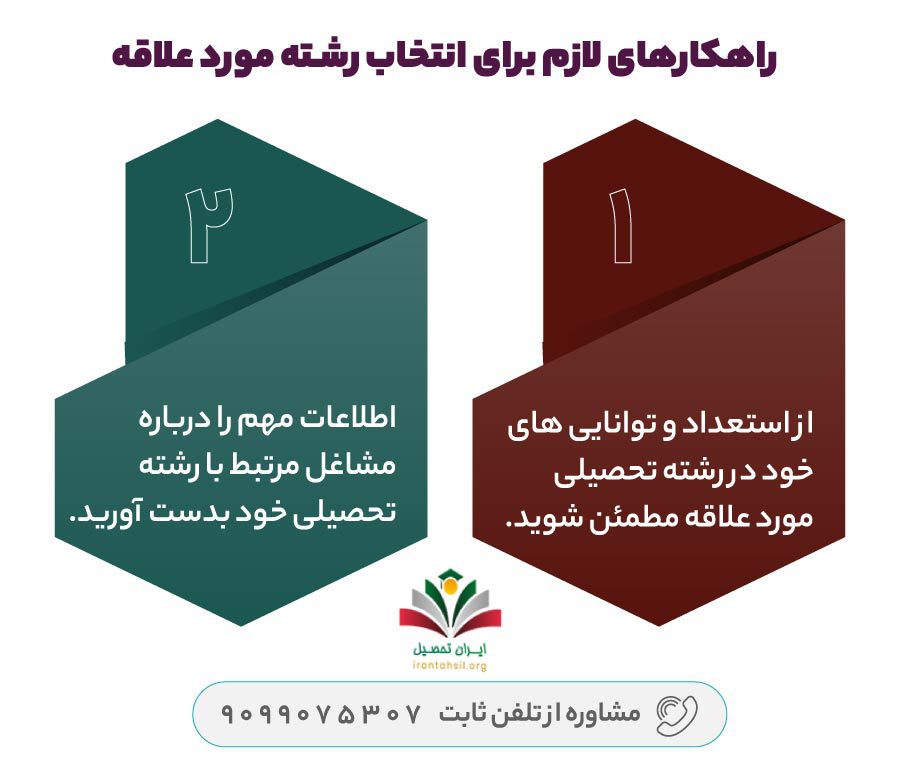 راهکارهای لازم برای انتخاب رشته مورد علاقه