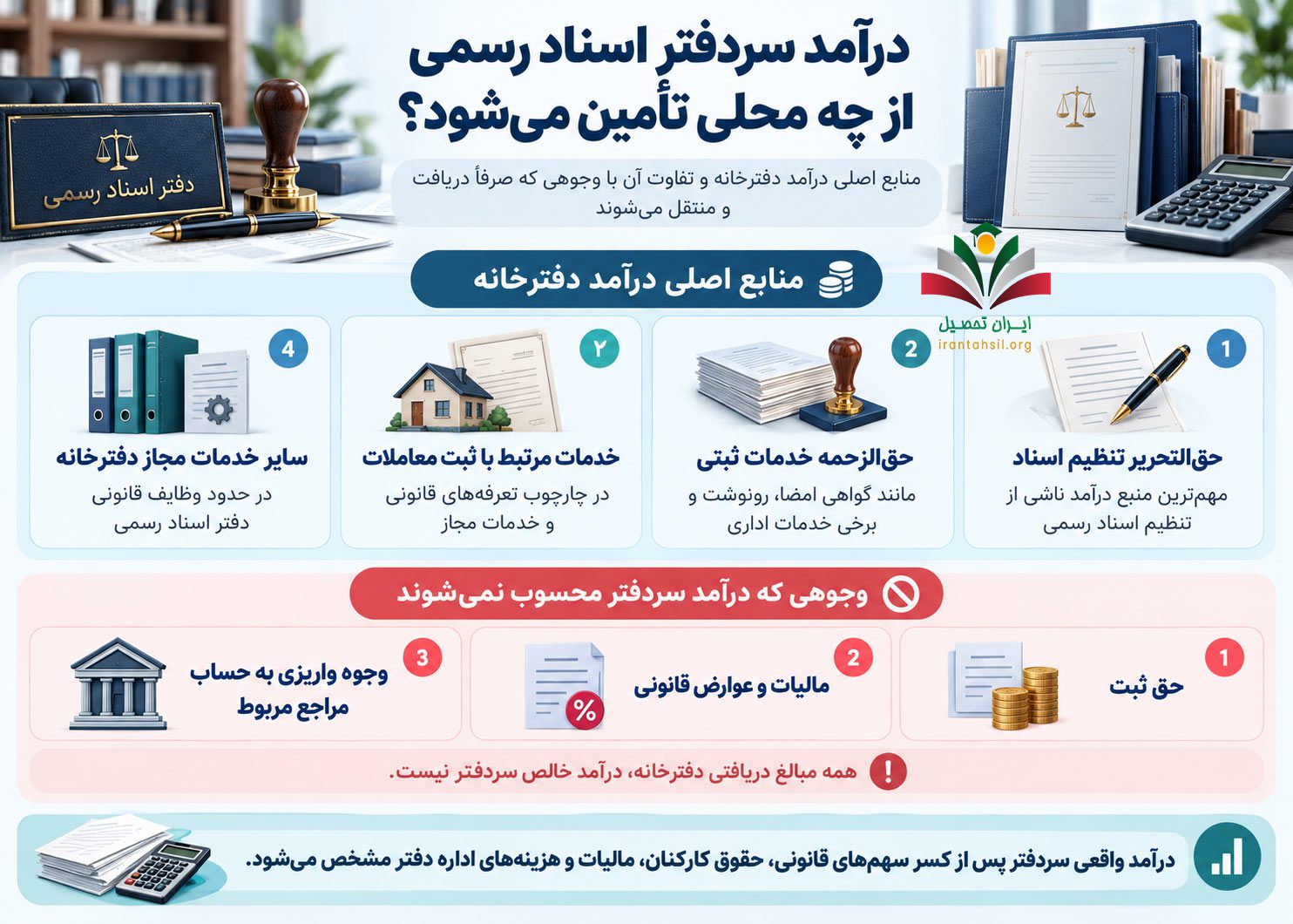 درآمد سردفتر اسناد رسمی از چه محلی تأمین میشود؟