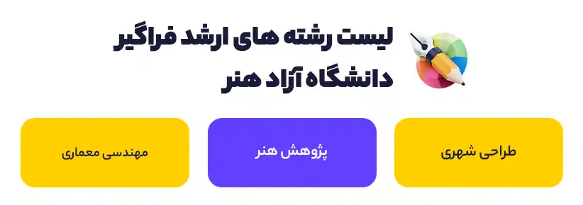لیست رشته های ارشد فراگیر دانشگاه آزاد هنر