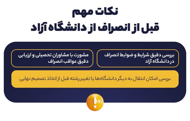 نکات مهم قبل از انصراف از دانشگاه آزاد