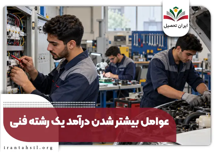 عوامل بیشتر شدن درآمد یک رشته فنی