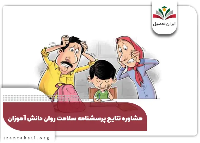 نتایج پرسشنامه سلامت روان دانش آموزان