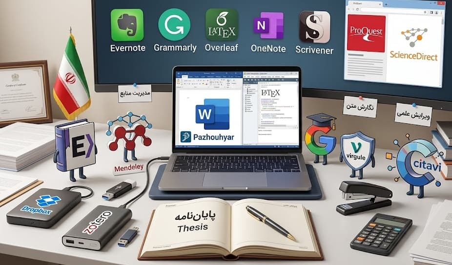 5 ابزار مهم نگارش پایان نامه + معرفی و نحوه استفاده