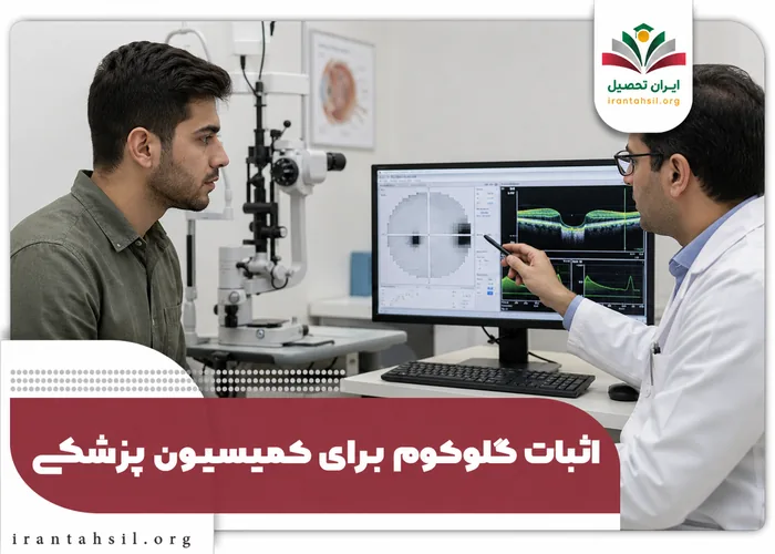 اثبات گلوکوم برای کمیسیون پزشکی