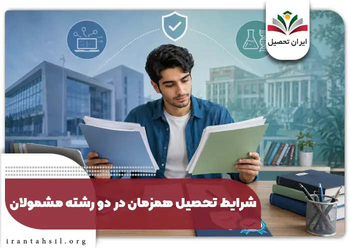 شرایط تحصیل همزمان در دو رشته مشمولان