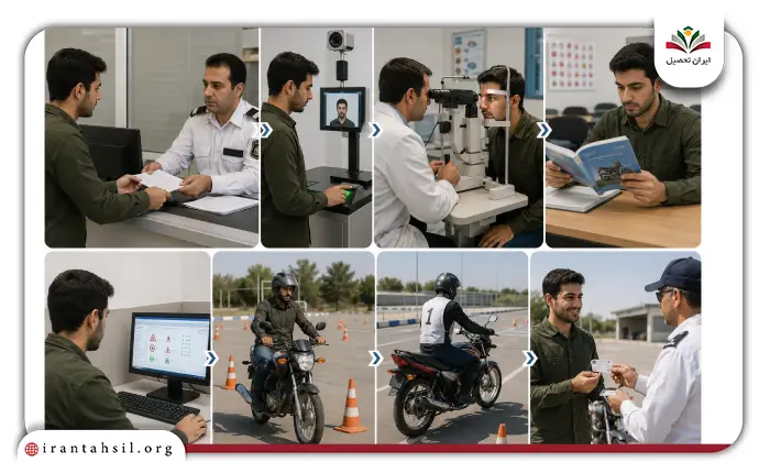 مراحل ثبت نام گواهینامه موتور بدون پایان خدمت-1