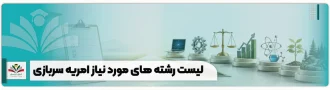 لیست رشته های مورد نیاز امریه سربازی